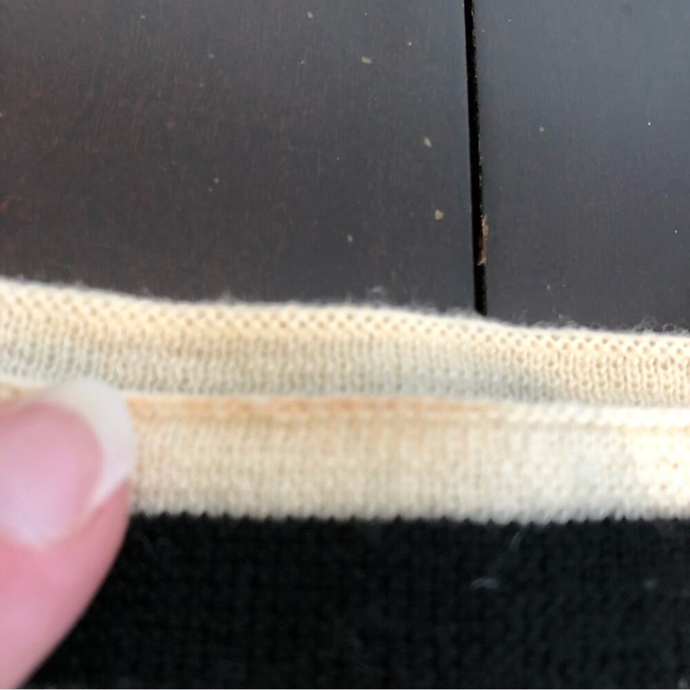 Tory Burch black and cream striped wool sweater size Extra Small - Picture 9 of 15